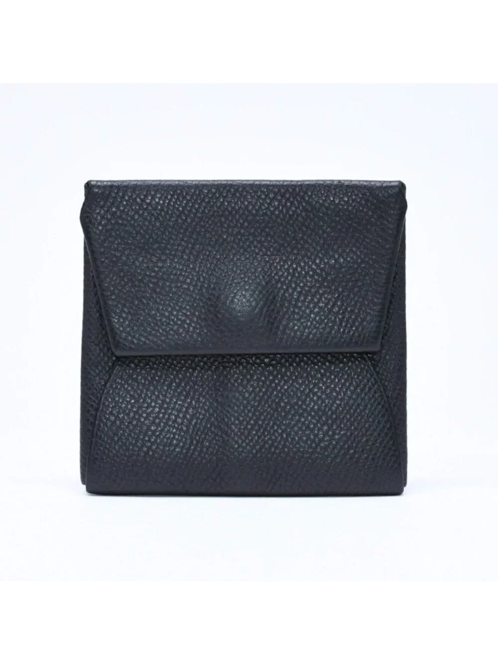 Hermes Wallet Coin Purse Bastia Veau Epsom Silver Black